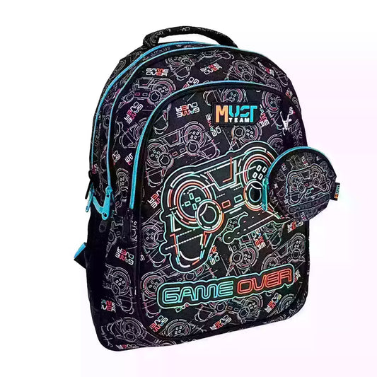 Cartable scolaire Must Team 43 cm – Sac à dos enfant 3 compartiments – Primaire et collège