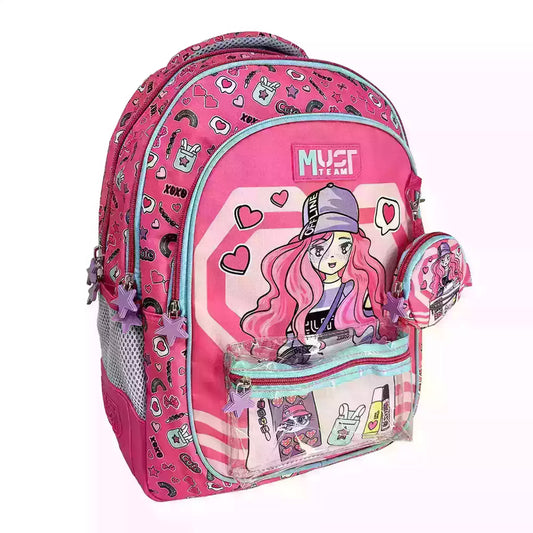 Cartable scolaire Must Team 43 cm – Sac à dos enfant 3 compartiments – Primaire et collège