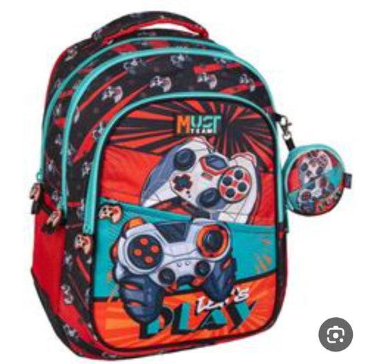 Cartable scolaire Must Team 43 cm – Sac à dos enfant 3 compartiments – Primaire et collège